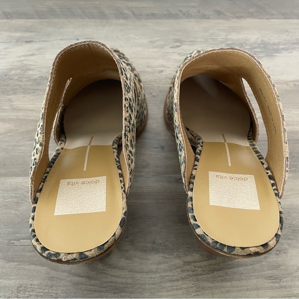 Dolce Vita Tan Leopard Print Mules - Picture 5 of 10